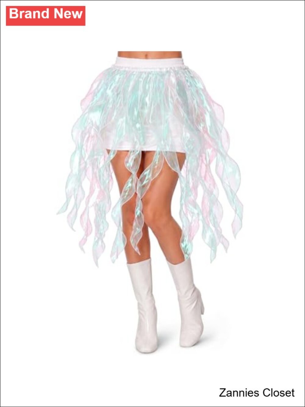 👻 Halloween Jellyfish Skirt Women Mermaid Costume Cosplay Ruffled